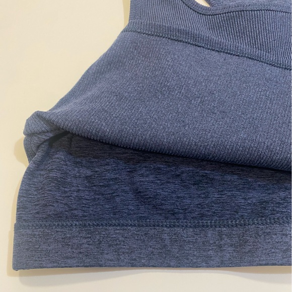 THREADS 4 THOUGHT REACTIVE KENSI RIBBED SPORTS BRA SUPPORTIVE LARGE HEATHER BLUE - Picture 8 of 14